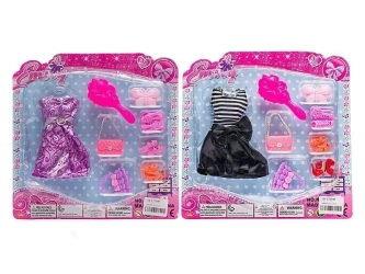 Sukienka z akcesoriami dla lalki 29cm MIX - ADAR