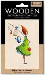 Karnet drewniany C6 + koperta Włóczykij - Cozywood