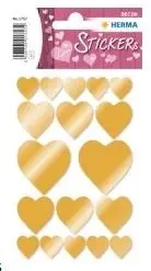 Naklejka Decor złote serca - Herma