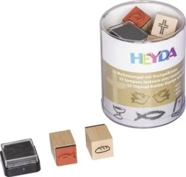 Zestaw stempli 15szt z poduszką Komunia Ślub - Heyda