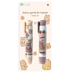 Gumki do mazania wysuwane Kapibara 2szt - Dalprint dpCraft
