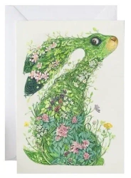 Karnet A157 B6 + koperta Zając z kwiatów - DM Collection