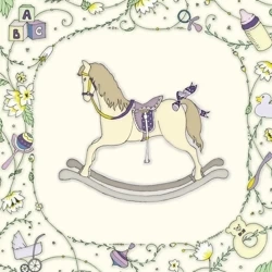 Karnet Swarovski kwadrat Konik na biegunach - Clear Creations