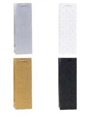 Torebka ozdobna na butelkę 12x36x9cm mix ROZETTE