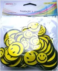 Naklejki z pianki uśmiechy 54szt - Brewis