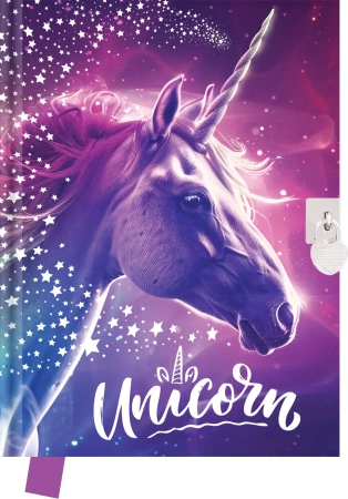Pamiętnik z kłódką Unicorn 14x18cm 80 kartek - YR Creativ Company
