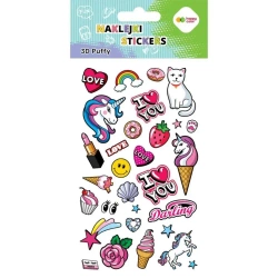 Naklejki 3D Puffy Funky Sweet 10x20cm HAPPY COLOR - GDD