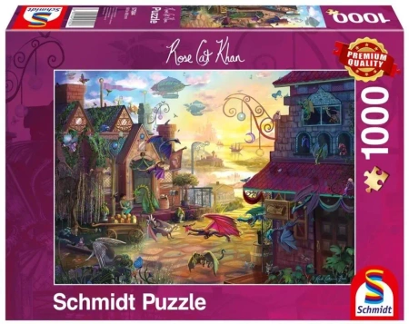 Puzzle 1000 Rose Cat Khan, Smocza poczta - Schmidt