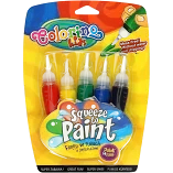 Farby w tubach z pędzelkiem Colorino Kids 5 kolorów - PATIO
