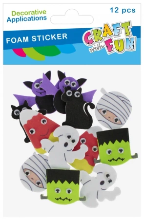 Ozdoba Dekoracyjna Eva Samoprzylepna Monster 12 szt. Craft with Fun 572690