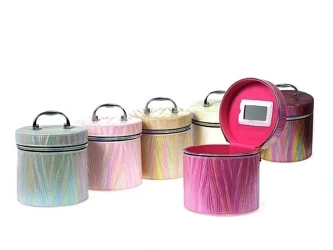 Kuferek M z lusterkiem na zamek 17x17x16cm MIX - ADAR