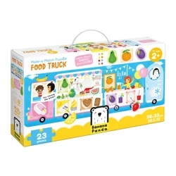 Make-a-Match Puzzle. Food Truck - Banana Panda