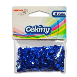 Cekiny błyszczące B 190 niebieski - Brewis