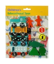 Pojazdy+znaki drewniane - SWEDE