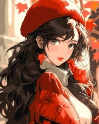 Malowanie po numerach - Piękna Nieznajoma 40x50cm - Qbee