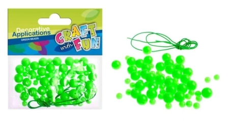 Ozdoba dekoracyjna koraliki zielone 80el - Craft with Fun