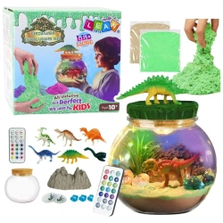 Magiczne terrarium dinozaury DIY z LED - Leantoys