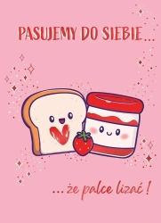 Karnet B6 Walentynki - Tost z dżemem - Henry
