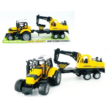 Traktor z koparką - Macyszyn Toys