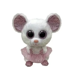 Maskotka Ty Beanie Boss Mysz biała ballerina - Nina 15 cm - Meteor