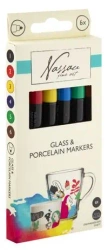 Markery do szkła i porcelany 6szt - Grafix
