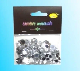 Elementy kryształkowe srebrne 4-12mm 25g - Galeria Hobby