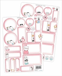 Naklejki imienne - Kotki 44szt - LearnHow