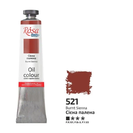 Farba olejna burnt sienna 521 45ml - Rosa