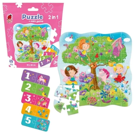 Puzzle 2w1 Wróżki 49el - Roter Kafer