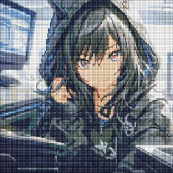 Diamentowa mozaika - Cyfrowa tajemnica 40x40cm - Ideyka