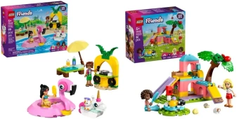 LEGO FRIENDS 42640 PLAC ZABAW DLA ŚWINEK+IMPREZA NA BASENIE Z JEDNORO 42658