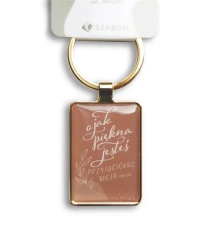 Brelok metalowy srebrny - O jak piękna - praca zbiorowa