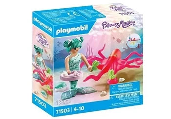 Zestaw figurek Princess Magic 71503 Syrenka ze zmieniającą kolory ośmiornicą - Playmobil