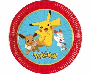 Talerzyki papierowe Pokemon 20cm 8szt - Godan