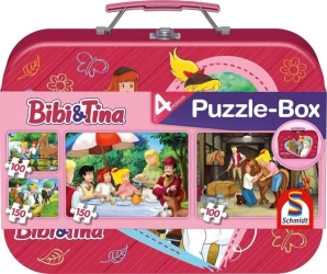 Puzzle 2 x 100 + 2 x 150 w walizce Bibi & Tina 105576 - Schmidt Puzzle
