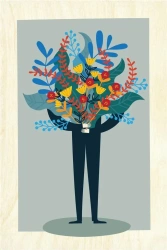 Drewniana kartka Ślubna - Milin