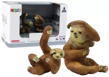 Zestaw figurek Leniwiec z młodym - Leantoys
