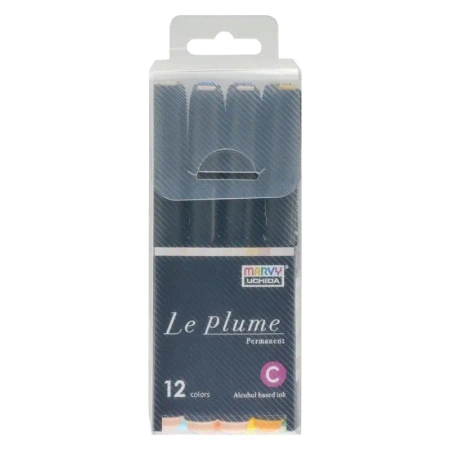 Markery permanentne z końcówką pędzelkową 12szt - Marvy