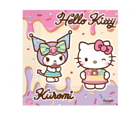 Serwetki papierowe Hello Kitty and Kuromi 33x33cm 20szt. - Procos