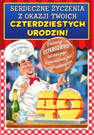 Kartka okolicznościowa Urodziny 40 MF18 - Trend