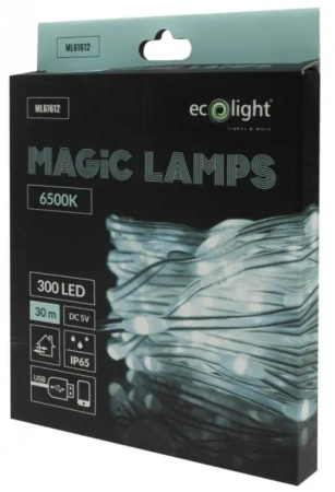 Magiczne lampki 300 led 6500K 30m DC5V - Eco Light