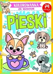 Kolorowanka ze wzorem. Pieski - praca zbiorowa