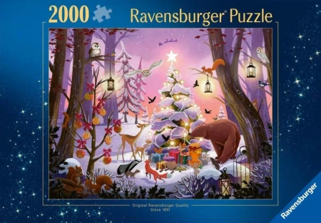 Puzzle 2D: Święta w lesie 2000el - Ravensburger