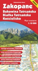 Mapa. Zakopane, Bukowina Tatrzańska, Białka Tatrzańska i Kościelisko 1:10 000 foliowana - Opracowanie zbiorowe