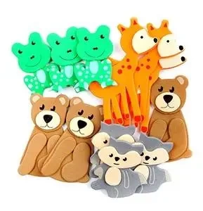 Naklejki 3d z pianki - zwierzątka leśne 12szt - Dalprint dpCraft