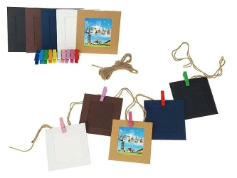 Ramka na zdjęcia ze sznurkiem i klamerką 10szt - ADAR