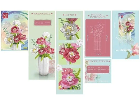 Klocki - kwiaty w wazonie - ADAR