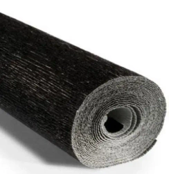 Krepina 50x250cm 180g metalizowana czarna - Alfa Pastello