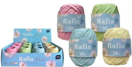 Rafia na szpulce 20m pastel (12szt) - INTERDRUK