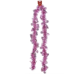 Łańcuch dekoracyjny - śnieżynki różowy - Arpex